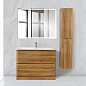 Тумба напольная с раковиной из искусственного мрамора для ванной комнаты BelBagno Albano 100 см Rovere Rustico