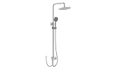 Душевая стойка без смесителя BELBAGNO ANCONA-DOC2FD-CRM