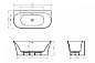 Ванна акриловая пристенная Belbagno BB711-1700-750