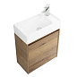 Тумба с раковиной подвесная Belbagno KRAFT MINI 500, Rovere Tabacco, 494х256х500, KRAFT MINI-500/260-1A-SO-RT-R/7045-KL