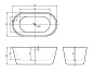 Ванна акриловая отдельностоящая Belbagno BB306-1485