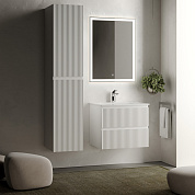 Тумба с керамической раковиной подвесная, SANCOS Snob R, 60 см Bianco SNR60W+CN7011