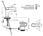 Смеситель для раковины без донного клапана CEZARES LACONICO-C-LS-BLC-W0