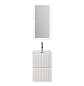 Тумба с раковиной подвесная BelBagno UNO-MINI-400-2C-SO-BO Белый матовый, раковина белая BB-8099-3-40