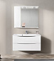 Шкаф зеркальный левосторонний, Belbagno Marino 900х150х750, Bianco Lucido, MARINO-SPC-900/750-1A-BL-P-L