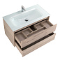 Тумба с раковиной подвесная Belbagno KRAFT 900, Rovere Galifax Bianco, 910х460х515, KRAFT-900-2C-SO-RGB/BB910/465-LV-VTR-BL