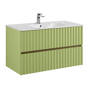 ELEGANT База под раковину подвесная с двумя выкатными ящиками, 100 см AM-ELEGANT-1000-2C-SO-MN-P мята