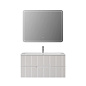 Тумба подвесная с керамической раковиной, CEZARES DUET-N, 100 см Bianco Lucido DUET-N-1000-2C-SO-BL+CZR-8073-100