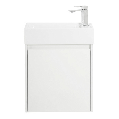 KRAFT MINI База под раковину подвесная с с распашной дверцей, Bianco Opaco, 494х256х500, KRAFT MINI-500/260-1A-SO-BO-R