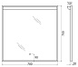 Зеркало BelBagno SPC-UNO-700-700-TCH