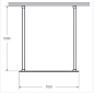 Душевая перегородка CEZARES LIBERTA-L-2-110-120-GR-Cr