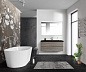 Тумба подвесная с черной раковиной из литьевого мрамора BelBagno ALBANO 120 Pino Scania