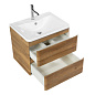 Тумба подвесная с раковиной из литьевого мрамора BelBagno ALBANO 60 Rovere Rustico