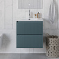 Тумба с раковиной подвесная BelBagno UNO-700-2C-SO-AO Голубой матовый, раковина белая BB-8099-70