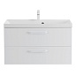 Тумба подвесная с раковиной из литьевого мрамора BelBagno AURORA 90 Bianco Lucido