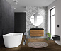 Тумба с черной раковиной из искусственного мрамора BelBagno Albano 100 см Rovere Rustico
