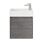 KRAFT MINI База под раковину подвесная с с распашной дверцей, Cemento Grigio, 494х256x490, KRAFT MINI-500/260-1A-SO-CG-R