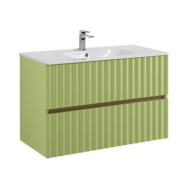 ELEGANT База под раковину подвесная с двумя выкатными ящиками, 90 см AM-ELEGANT-900-2C-SO-MN-P мята