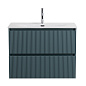 Тумба с раковиной подвесная BelBagno UNO-MINI-900-2C-SO-AO Голубой матовый, раковина белая BB-8099-3-90