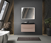 Тумба с раковиной подвесная BelBagno Marino 800, Capucino Lucido, 800x450x500, MARINO-800-2C-SO-CL-P/BB800/450-LV-ART-AST-NERO