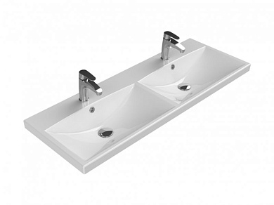 Раковина керамическая с двумя чашами Belbagno 1200x450, BB-0325-120-2-LVB