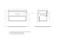 Тумба с раковиной подвесная Belbagno KRAFT 900, Bianco Opaco, 900x460x500, KRAFT-900-1C-SO-BO/LOV-900-LVB