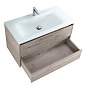 Тумба с раковиной подвесная Belbagno KRAFT 1000, Rovere Galifax Bianco, 1010х460х515, KRAFT-1000-2C-SO-RGB/BB1010/465-LV-VTR-BO