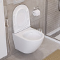 Унитаз подвесной безободковый с сиденьем BelBagno ФОРМАТ (UNO) BB3105CHR/SC