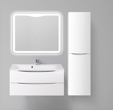 Колонна подвесная, левосторонняя Belbagno Fly-Marino 400x300x1500, Bianco lucido, FLY-MARINO-1500-2A-SC-BL-P-L