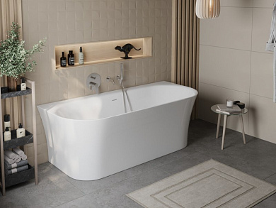 Ванна акриловая пристенная Belbagno BB711-1550-700