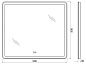 Зеркало BelBagno SPC-MAR-900-800-LED-TCH-WARM