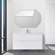 Тумба с раковиной подвесная Belbagno MARINO-H60 110, Bianco Lucido, MARINO-H60-1100-2C-SO-BL-P / BB1100/450-LV-MR-PR
