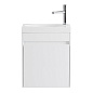 Тумба подвесная с раковиной из литьевого мрамора BelBagno PIETRA MINI 46-L Bianco Lucido