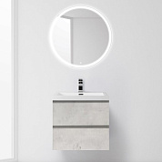 Тумба с раковиной из искусственного мрамора для ванной комнаты BelBagno Luce 60 см Stucco Cemento Leggero