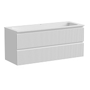 Snob R База под раковину подвесная с двумя выкатными ящиками, 1195х445х500 Bianco SNR120W