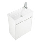 Тумба с раковиной подвесная Belbagno KRAFT MINI 500, Bianco Opaco, 494х256х500, KRAFT MINI-500/260-1A-SO-BO-R/7045-KL