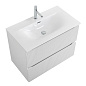 Тумба с раковиной подвесная BelBagno UNO-800-2C-SO-BO Bianco Opaco, раковина белая BB-8099-80