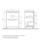 Тумба с раковиной напольная BelBagno MARINO 60 Bianco Lucido, раковина белая, MARINO-600-2C-PIA-BL-P/BB600/450-LV-MR-AST