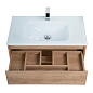 Тумба с раковиной подвесная Belbagno KRAFT 1000, Rovere Nebrasca Nature, 1000x460x500, KRAFT-1000-1C-SO-RNN/BB1010/465-LV-VTR-BL