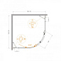 Душевой уголок CEZARES MOLVENO-R-11-90+20-C-BORO-IV