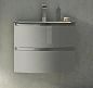 Тумба с раковиной из искусственного мрамора для ванной комнаты Cezares Vague 104 см Grigio lucido