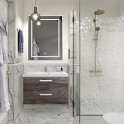 Тумба подвесная с раковиной из литьевого мрамора BelBagno AURORA 80 Pino Pasadena