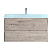 Тумба с раковиной подвесная Belbagno KRAFT 900, Rovere Galifax Bianco, 910х460х515, KRAFT-900-2C-SO-RGB/BB910/465-LV-VTR-BO
