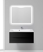 Тумба с раковиной подвесная BelBagno Marino 1100, Nero Lucido, 1100x450x500, MARINO-1100-2C-SO-NL-P/BB1100/450-LV-MR-PR