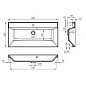 Тумба подвесная с раковиной из литьевого мрамора для ванной комнаты Belbagno Marino-H60 90 см Bianco Lucido