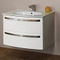 Тумба со стеклянной раковиной для ванной комнаты Cezares Comfort 75 см Bianco Lucido