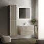 Тумба с керамической раковиной подвесная, SANCOS Snob R, 80 см Beige Soft SNR80CE+CN7012