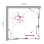 Душевой уголок BelBagno LUCE-A-22-80+20-C-Cr