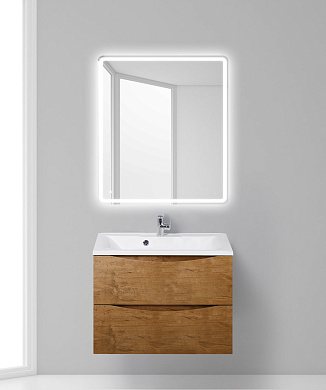 Тумба с раковиной подвесная BelBagno Marino 750, Rovere Nature, 750x450x500, MARINO-750-2C-SO-RN-P/BB750/450-LV-MR-PR