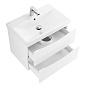 MARINO-CER База с керамической раковиной подвесная, Bianco Opaco, MARINO-CER-600-2C-SO-BO-P/BB-0320-60-LVB